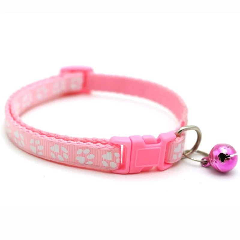 Luna | Adjustable bowtie dog collar with bell and playful print