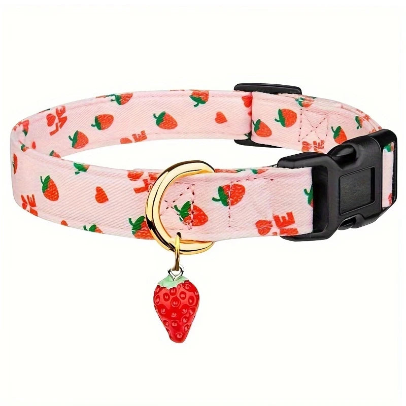 Mire | Adjustable fruit-themed collar with metal charm for pets