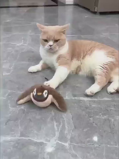 Interactive Bird Cat Toy™ Rechargeable plush bird with chirping sounds and flapping wings