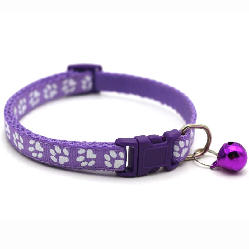 Luna | Adjustable bowtie dog collar with bell and playful print