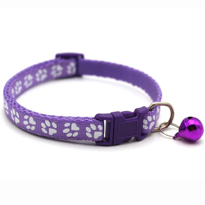 Luna | Adjustable bowtie dog collar with bell and playful print
