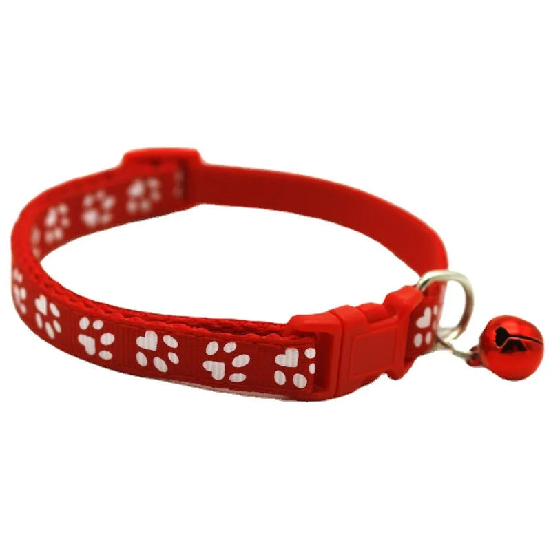 Luna | Adjustable bowtie dog collar with bell and playful print