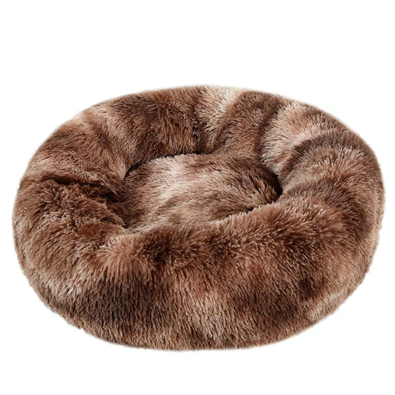 Milo Round Plush Dog Bed – Calming Comfort All Year Round